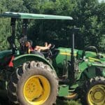 Relaxing in the tractor
